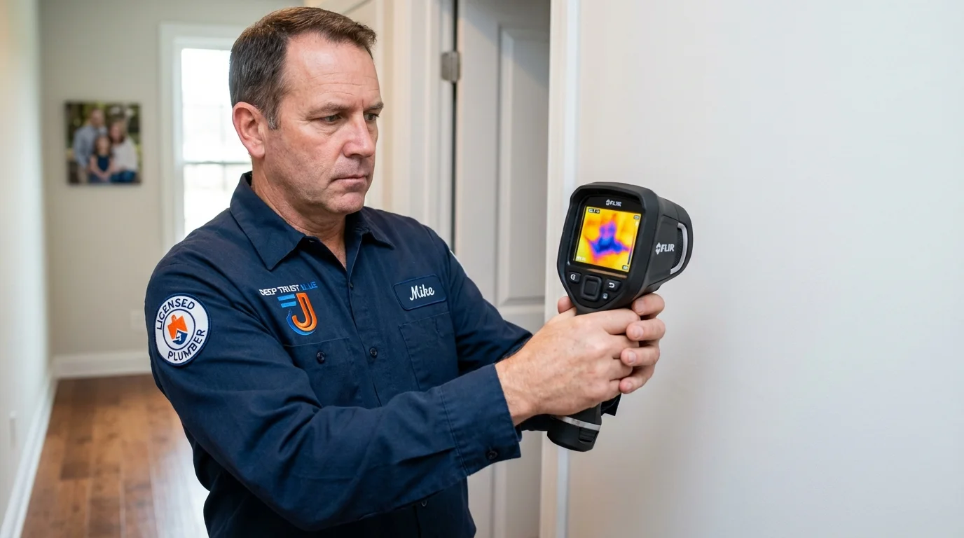 Thermal imaging leak detection by Johns Plumbing LLC in Seymour